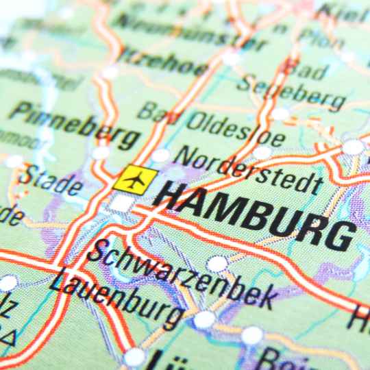 Hamburg auf Landkarte
